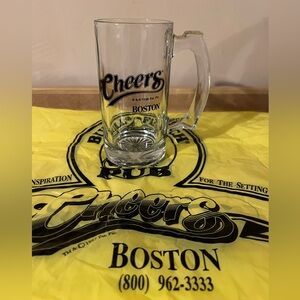 VTG 1998 Cheers Boston Bull & Finch Pub Glass Beer Mug Stein